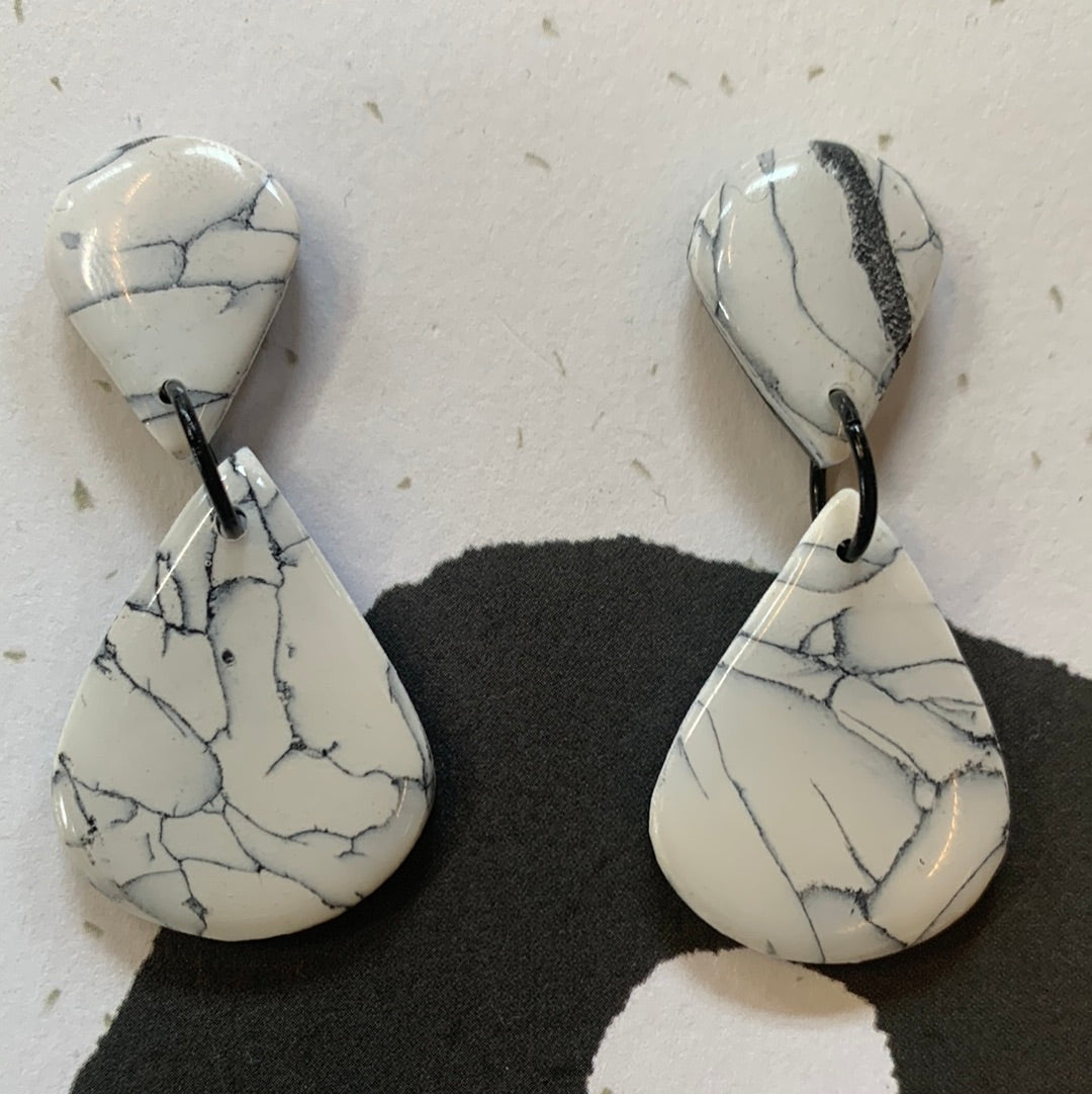Marble Double Dangles